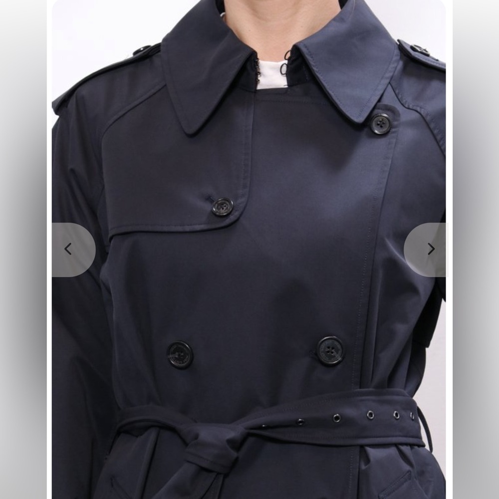 Nili Lotan Tanner Trench Coat- Dark Navy - Picture 4 of 11
